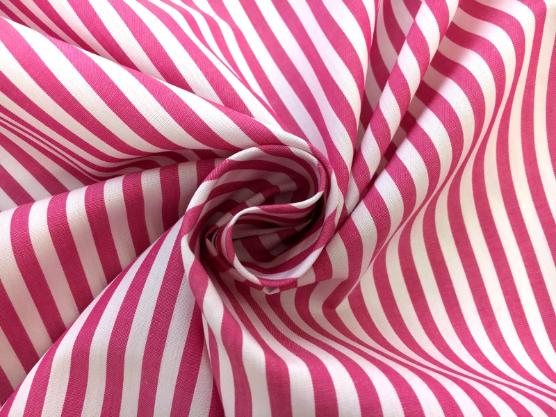Pima Cotton Shirting Stripe in Fuchsia1