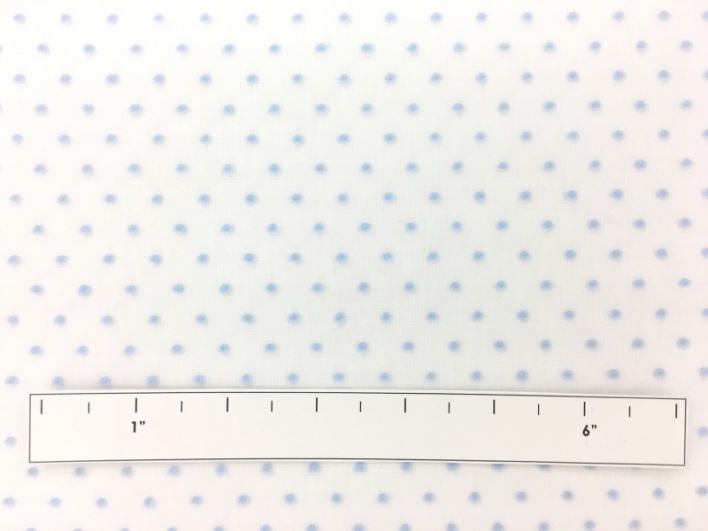 Cotton Swiss Dot in White and Powder Blue2