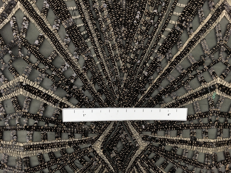 Metallic Embroidery and Sequins on Tulle1