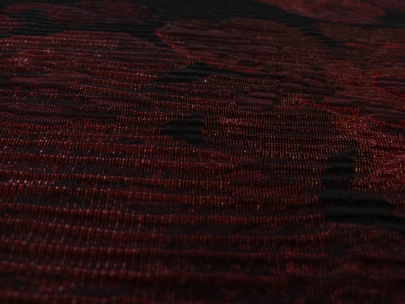 Metallic Matelassé Brocade with Faint Floral Jacquard Patterns2