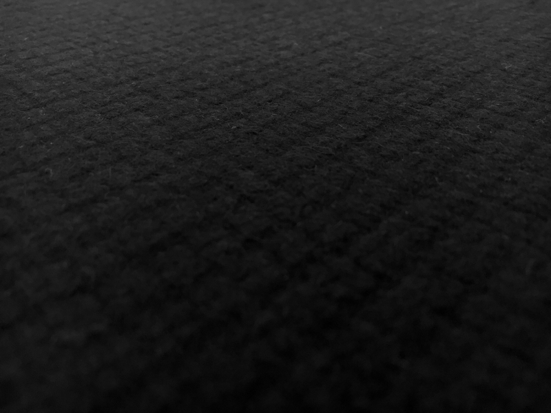 Italian Cashmere Basketweave Coating in Black0