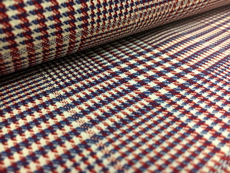 Italian Wool Lycra Glen Plaid in Ochre2