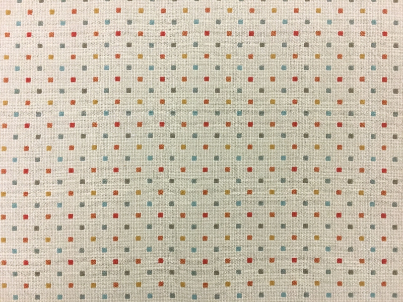 Japanese Cotton Woven Novelty With Little Multicolor Squares 0
