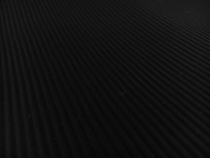 Italian Cotton and Acetate Ottoman in Black2