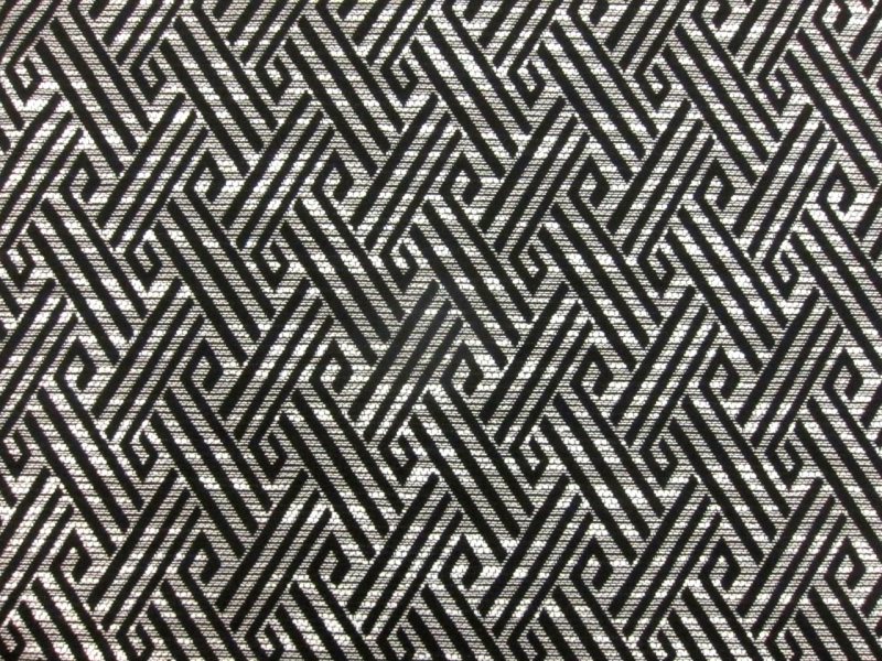 Cotton Poly Blend Ikat Tweed0