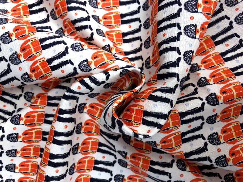 Cotton Broadcloth London Guards Print1