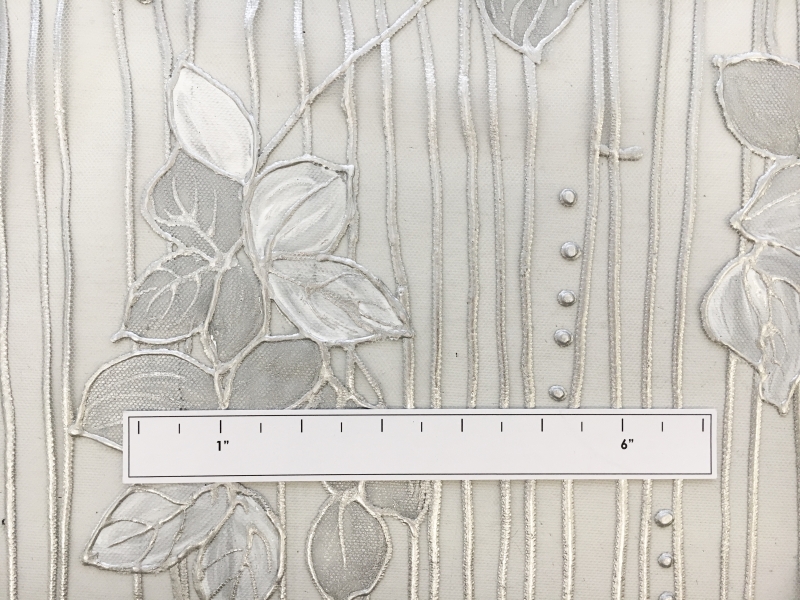 Hand Painted Tulle with Vines 1