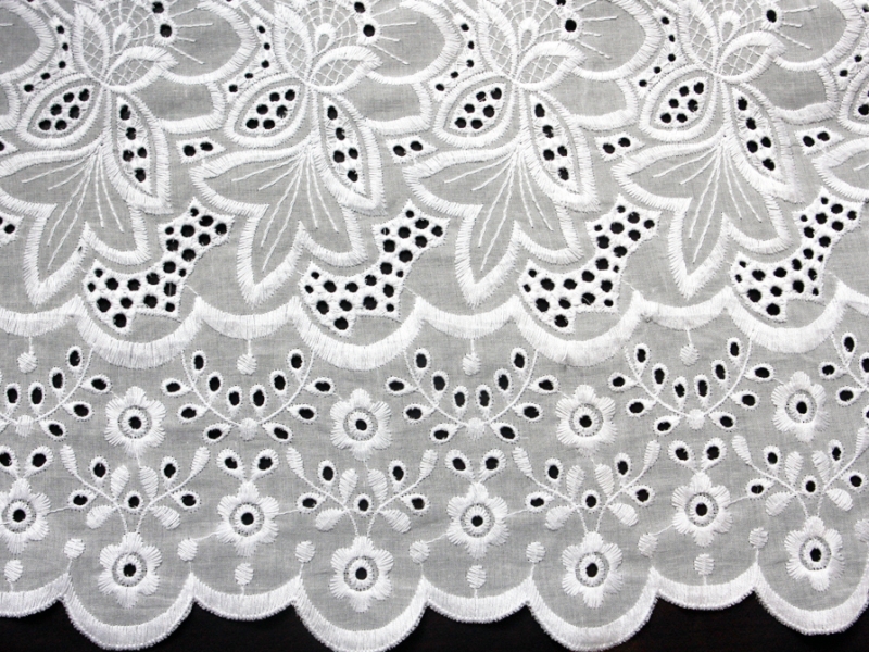 Cotton Eyelet in White1