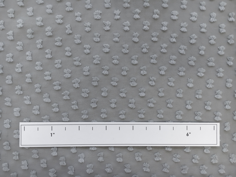 Silk and Cotton Swiss Dot Chiffon in Grey2