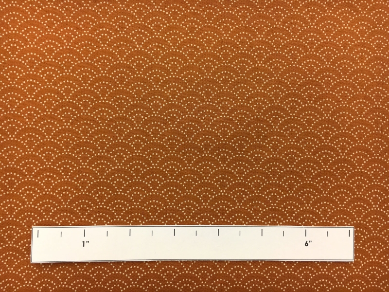 Japanese Cotton Print with Stippling Pattern in Burnt Orange1