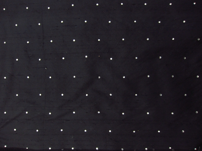 Rhinestones on Silk Shantung1