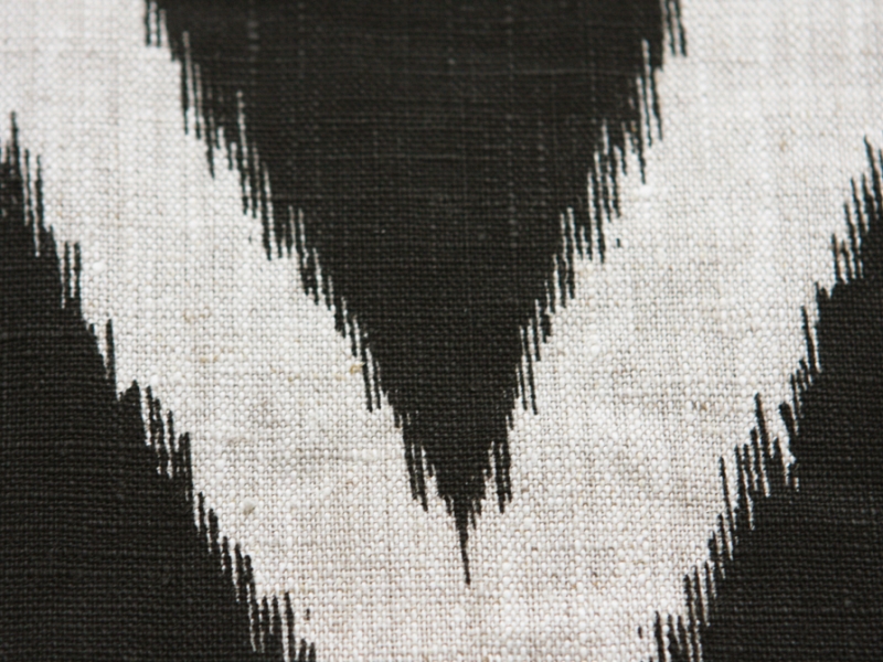Linen Upholstery Zig Zag Ikat Print1