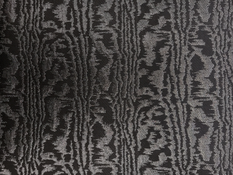 Metallic Moiré Brocade in Black0