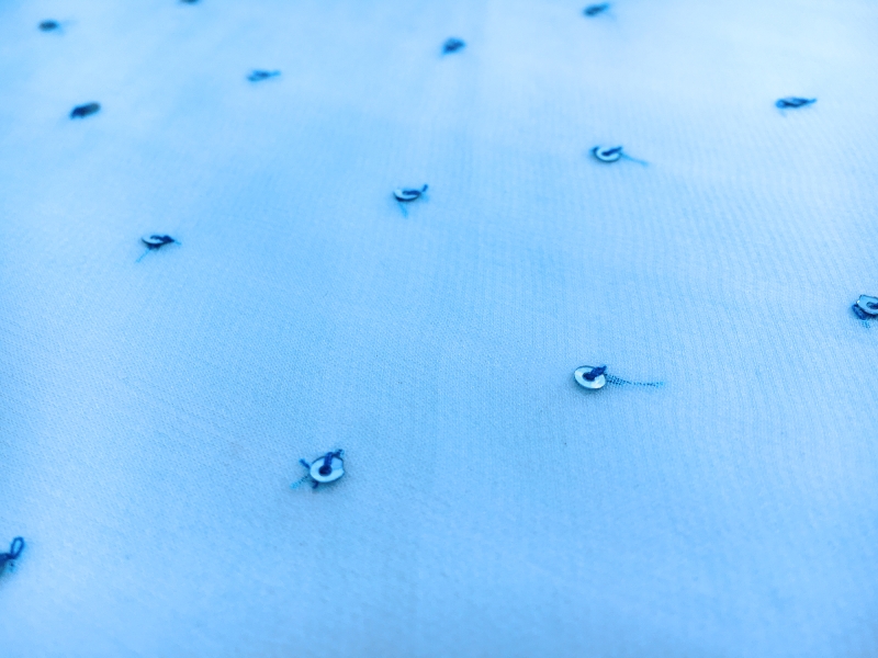 Sequins on Ombré Silk Chiffon in Blue1