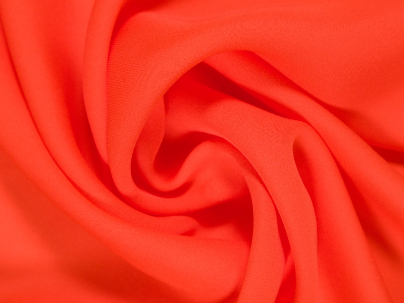 Silk Georgette in Tangerine draped