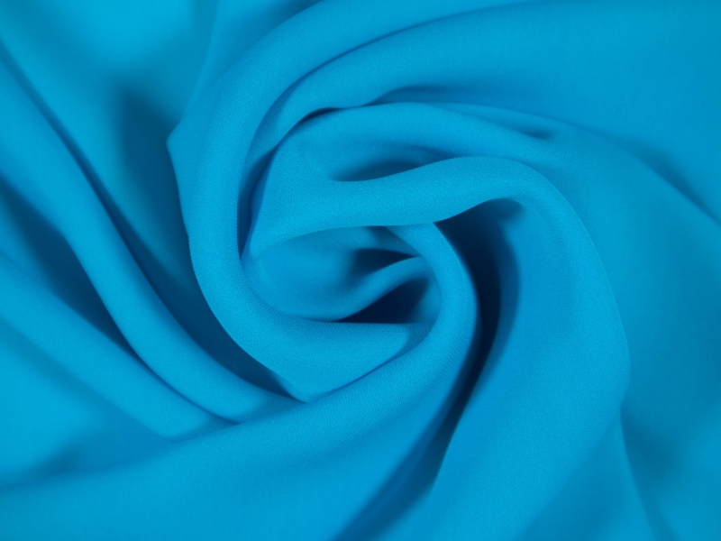 Silk Georgette in Peacock draped