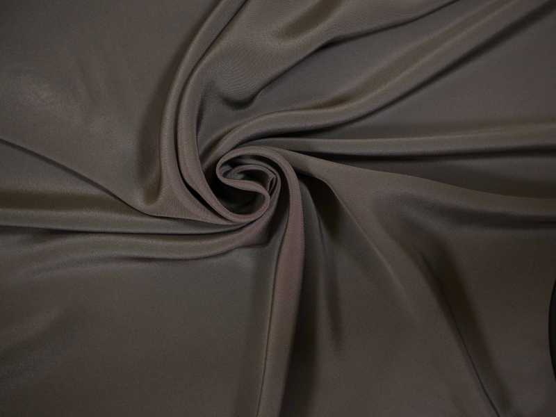 silk 4 ply crepe in metal- draped