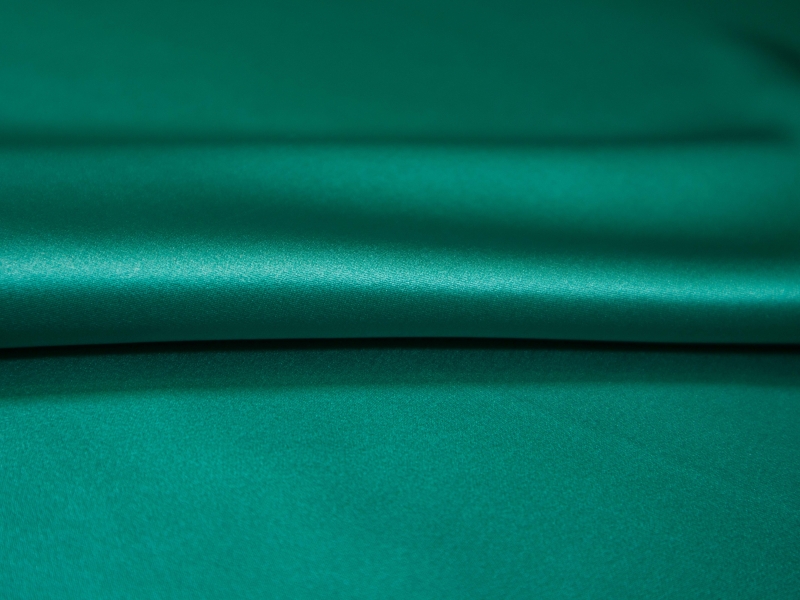 Solid silk charmuese in Oasis- flat