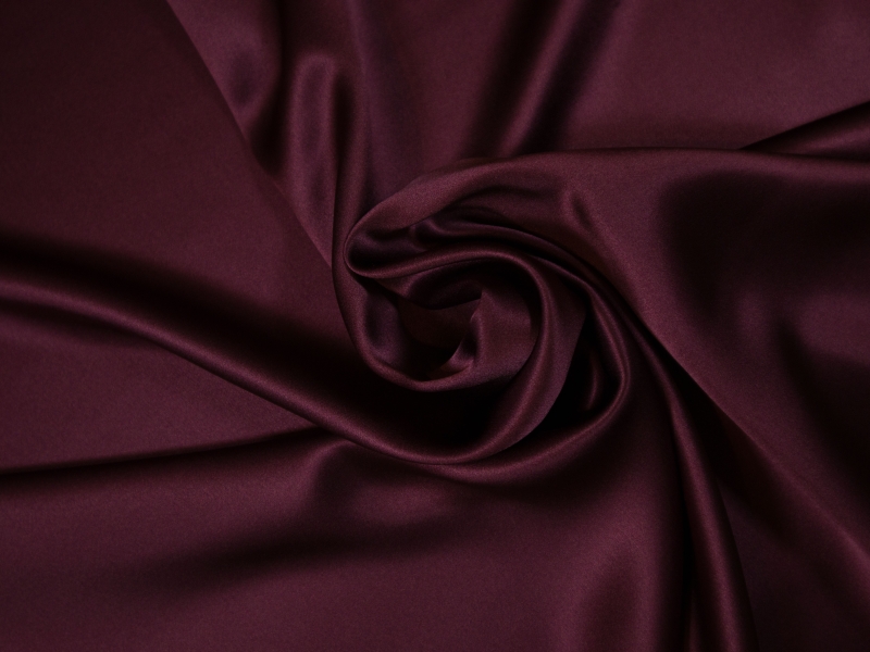 Solid silk charmuese in Dark Maroon- draped