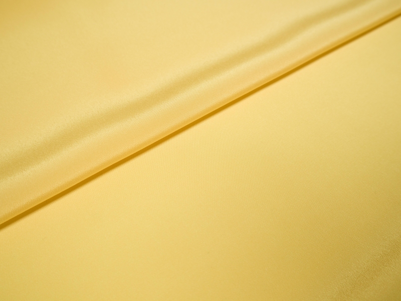 silk Crepe De Chine in Lemon- folded