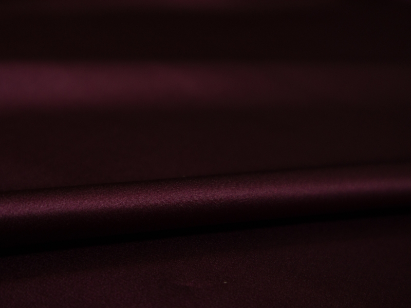 Solid silk charmuese in Dark Maroon- flat