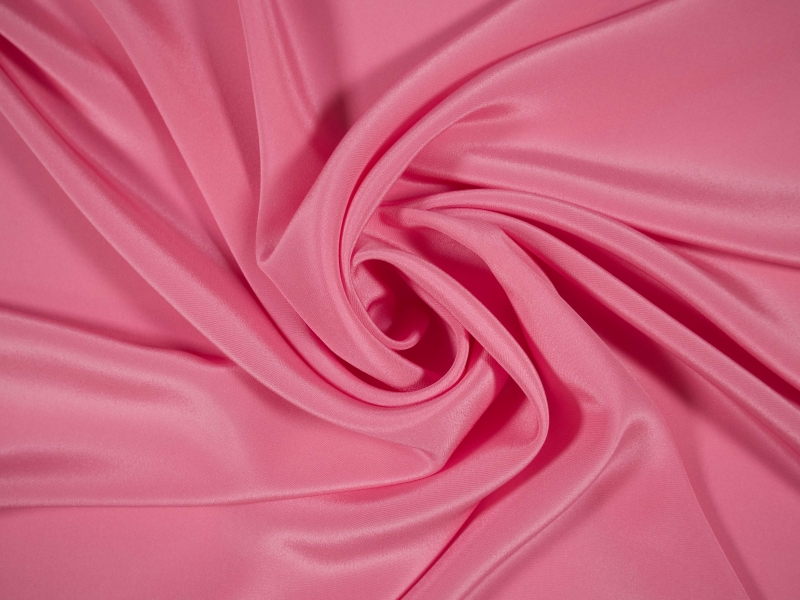 silk Crepe De Chine in Azalea- bunched