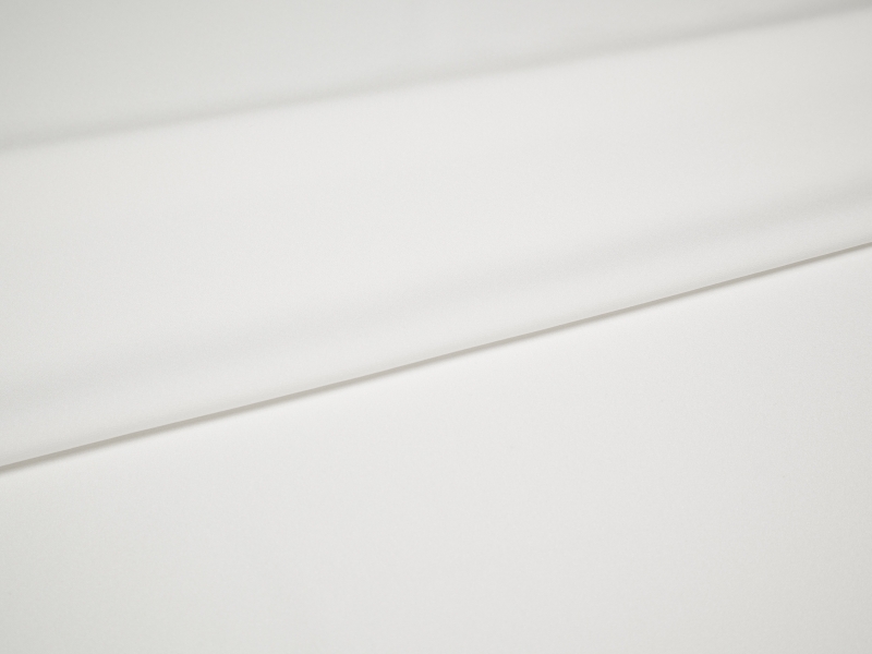 silk Crepe De Chine in White- folded