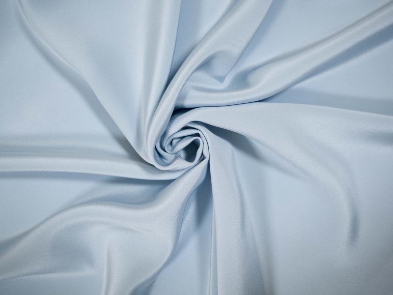 silk 4 ply crepe in baby blue- draped