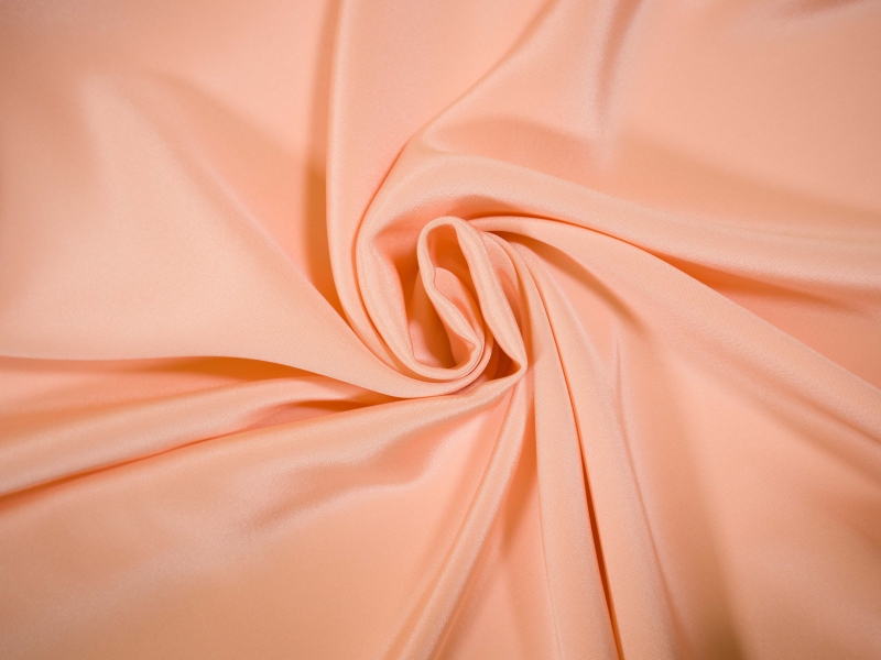 silk 4 ply crepe in Peach- draped
