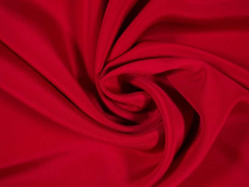 4 ply silk crepe in cardinal draped