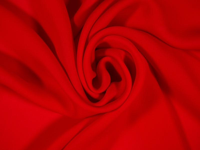 Silk Georgette in cardinal draped