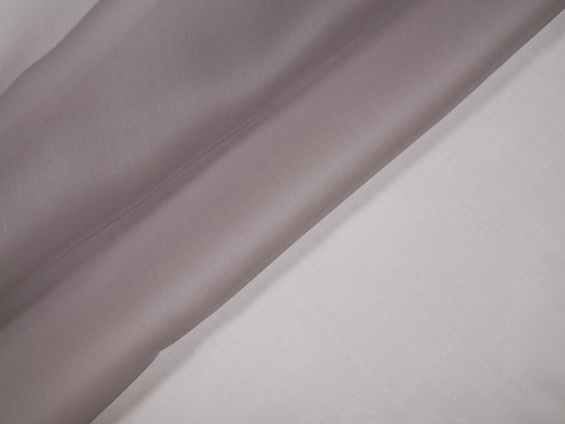 Solid organza in Pewter folded