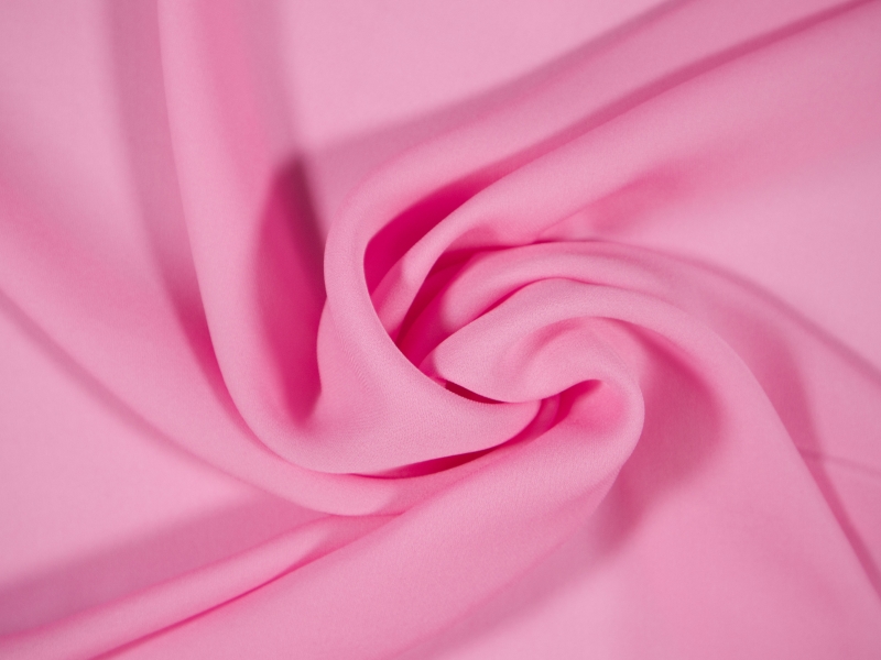 Silk Georgette in Candy Pink draped