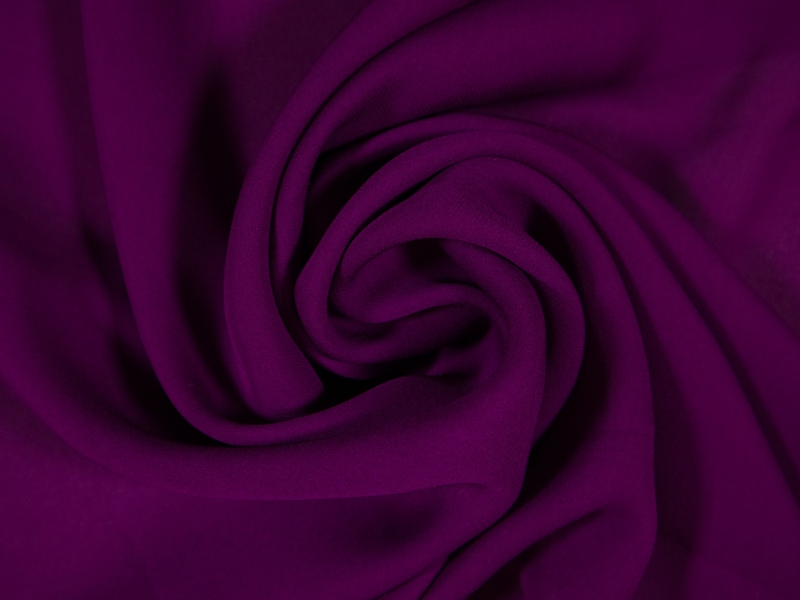 Silk Georgette in Mulberry folded