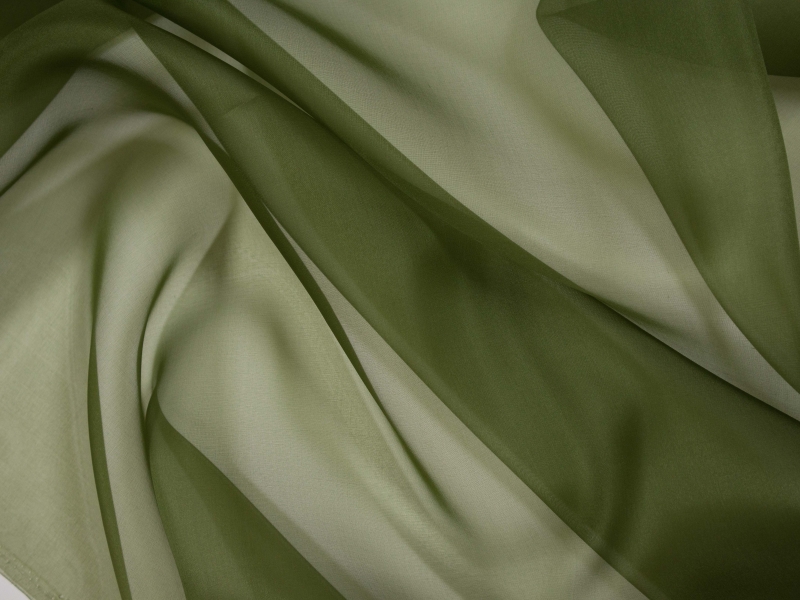 Solid organza in Avocado bunched