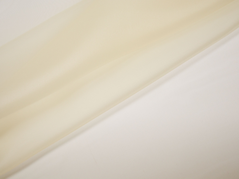 Silk organza in ivory folded
