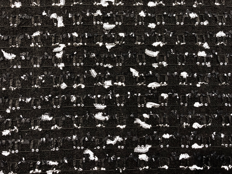 Italian Tweed Black & White0
