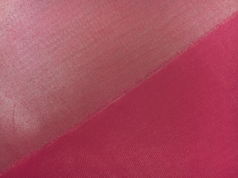 Microfiber Silver Metallic Chiffon in Fuchsia 2