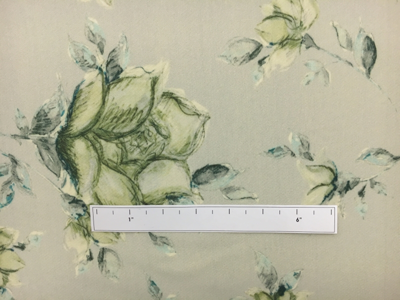 Printed Heavy Silk and Wool with Lightly Sketched Florals1