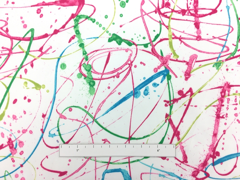 Cotton Twill With Paint Strokes Print0