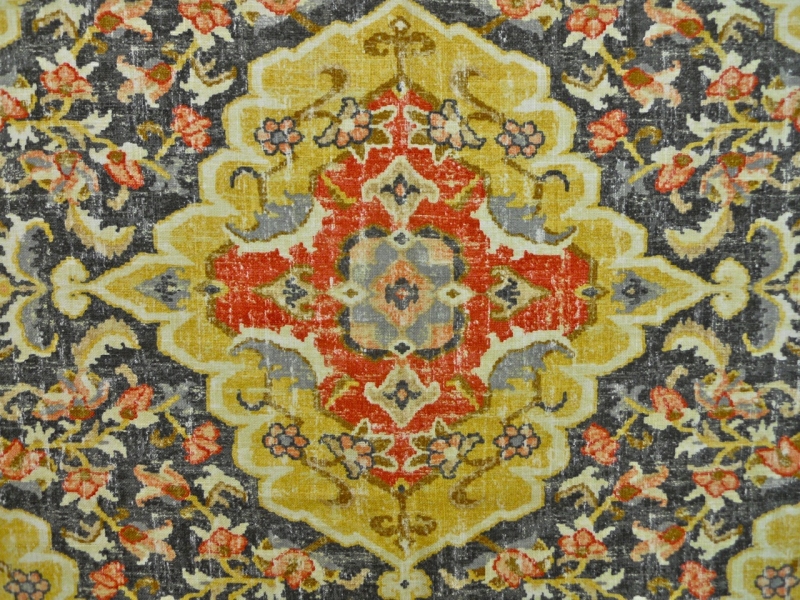 Linen Viscose Upholstery Indian Print0