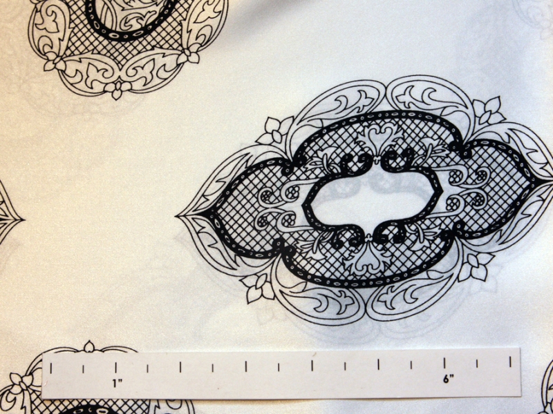 Printed Silk Charmeuse0