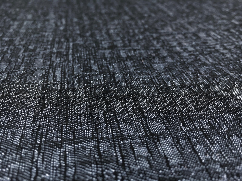 Textured Metallic Brocade in Gunmetal0