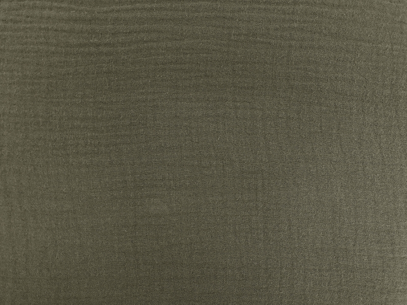 Cotton Crinkle Double Gauze in Army Green2