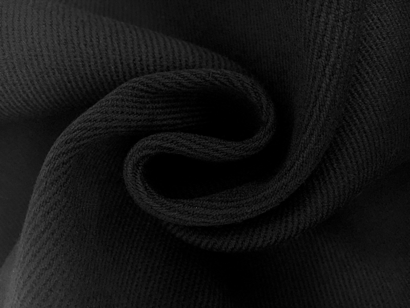 Italian Wool Blend Stretch Doubleface Twill Coating in Navy1