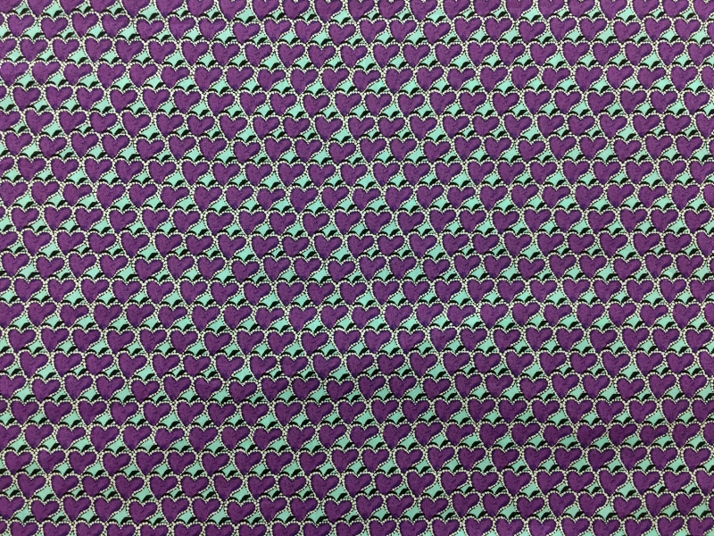 Liberty Of London Cotton Lawn Print with Hearts Repeat0