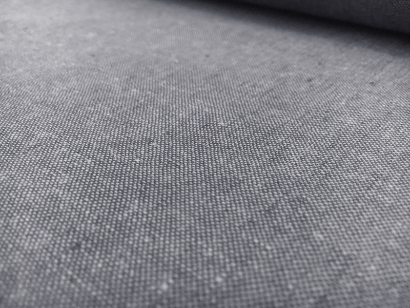 Yarn Dyed Linen Cotton Blend in Graphite0