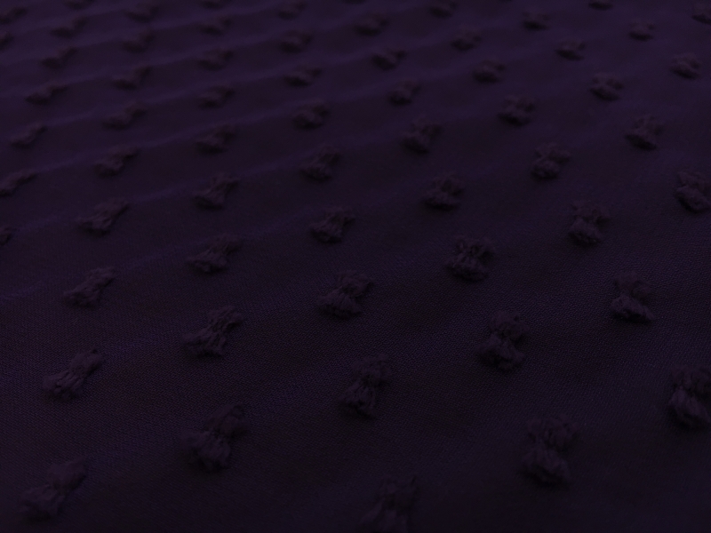 Silk and Cotton Swiss Dot Chiffon in Purple0