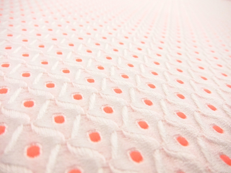 Cotton Blend Brocade (in Neon Red)2