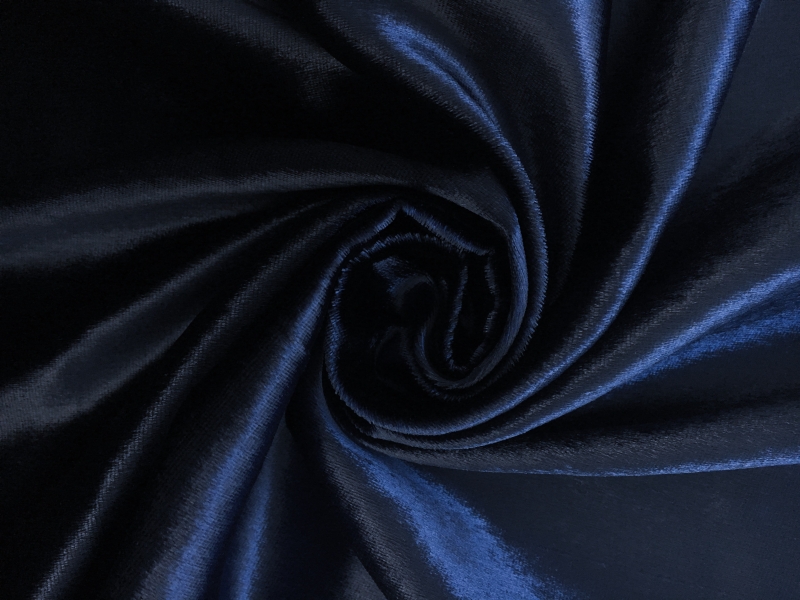 Nylon/Acetate Panné Velvet in Navy0